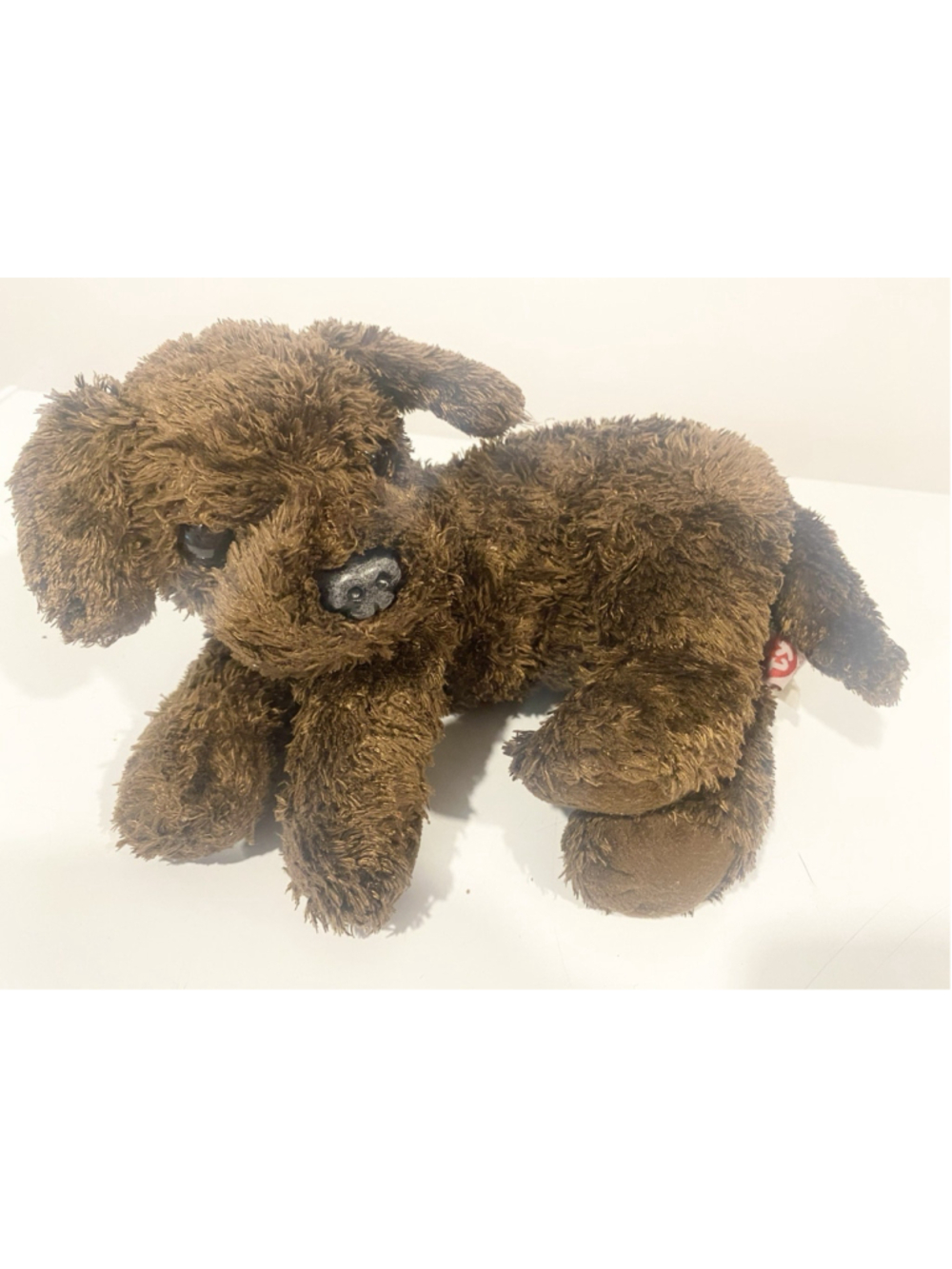 TY Classics Nuzzle Chocolate Brown Labrador Puppy Dog Plush 14” 2001 TySilk